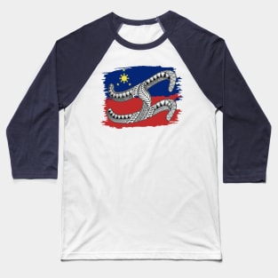 Philippine Flag Tribal line Art / Baybayin word KA Baseball T-Shirt